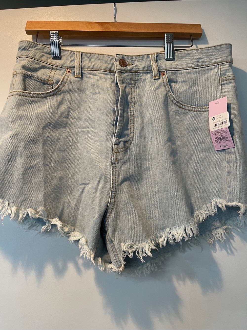 wild fable Light Blue Frayed Hem Denim Shorts